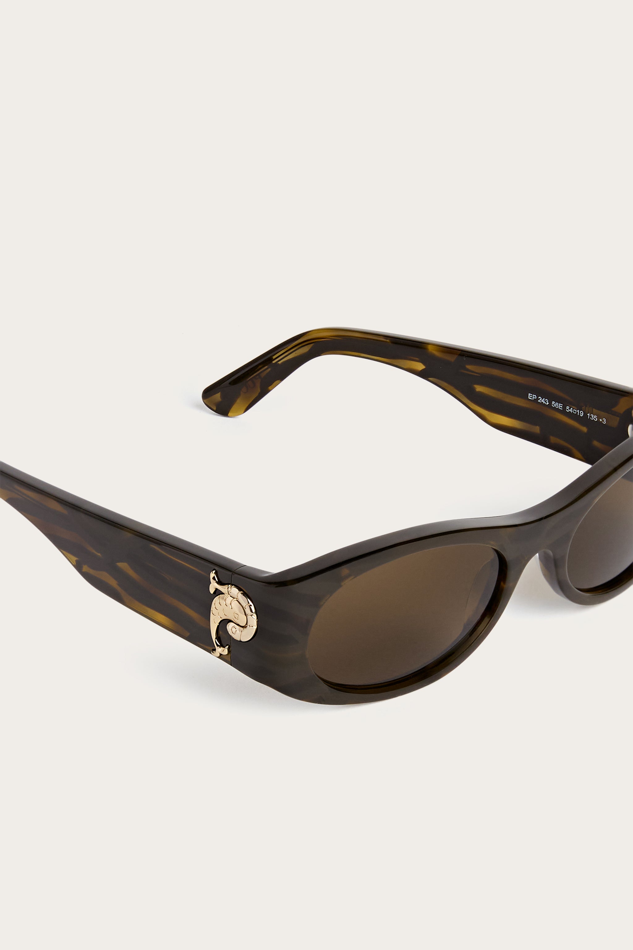 Emilio Pucci lunettes de soleil ovales havana marron