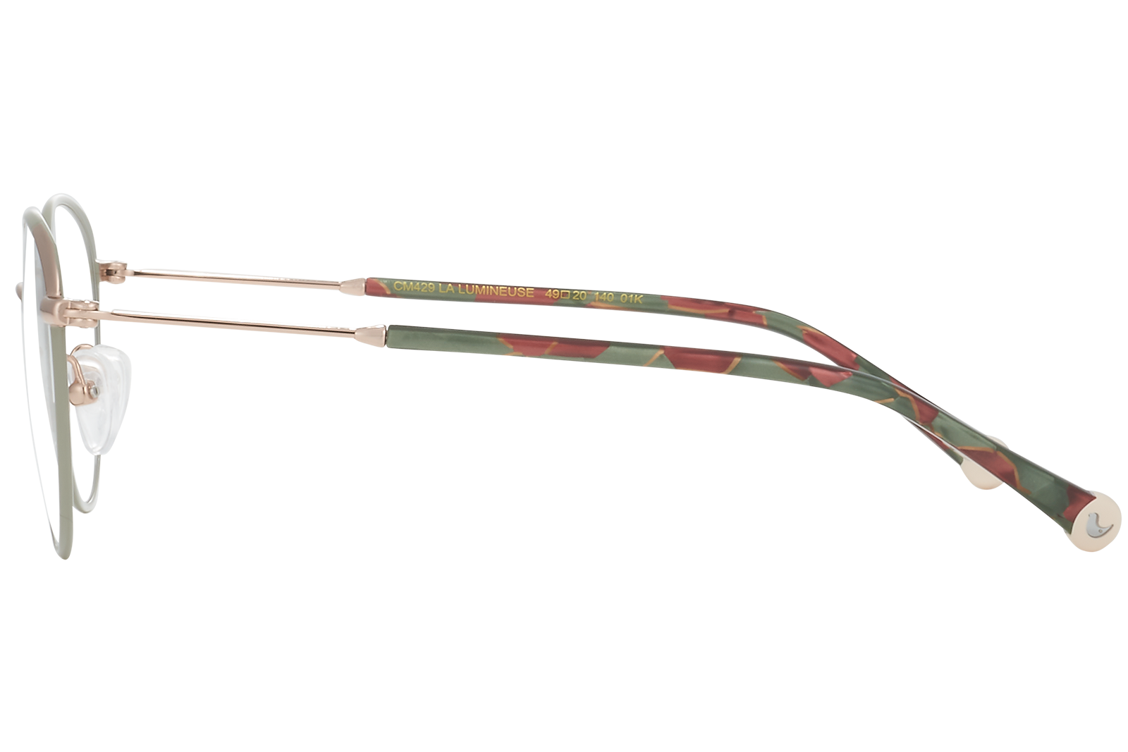 Clémence & Margaux Lumineuse lunettes de vue vert doré cat eye