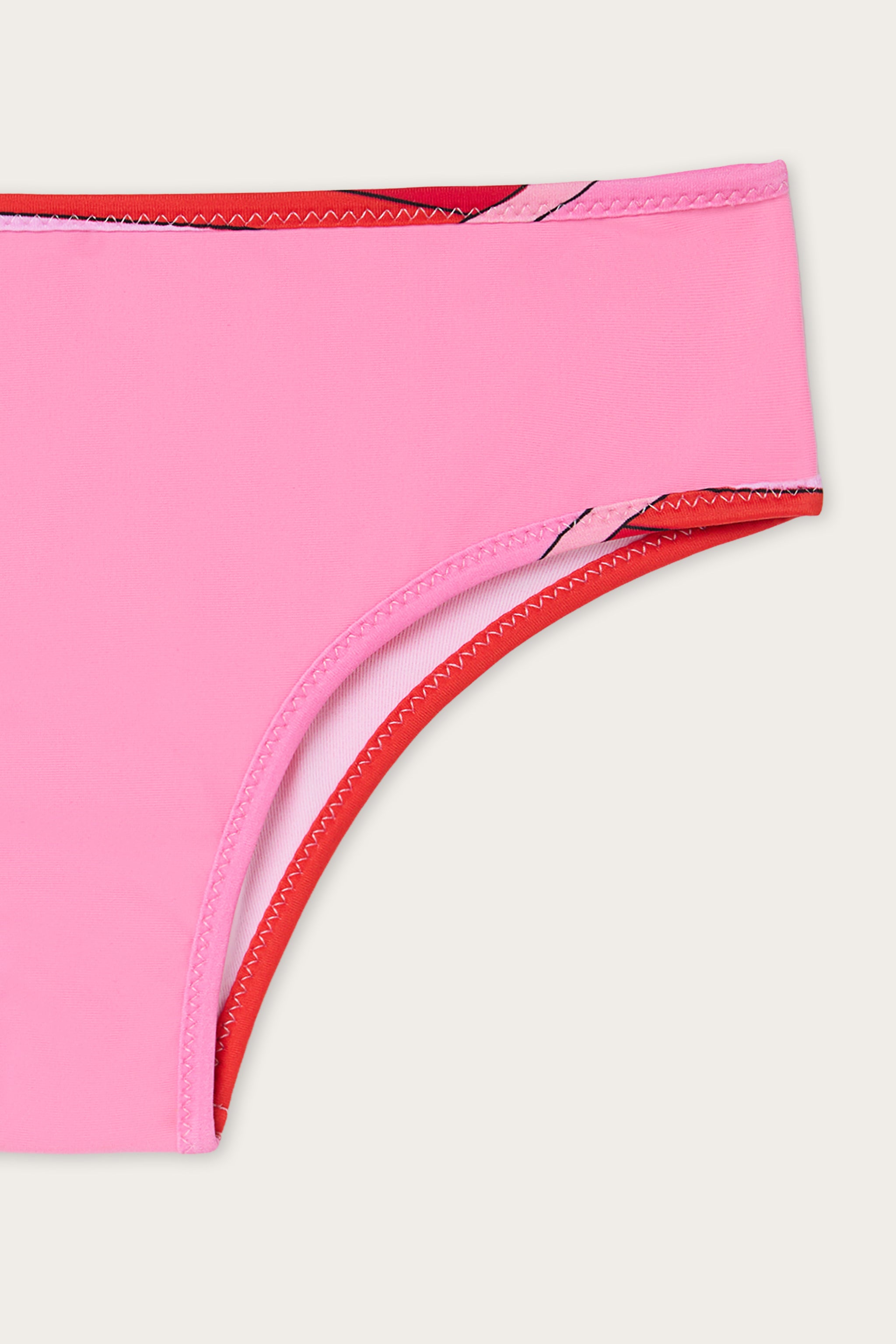 Emilio Pucci BIKINI Slip rose lycra bords imprimés junior