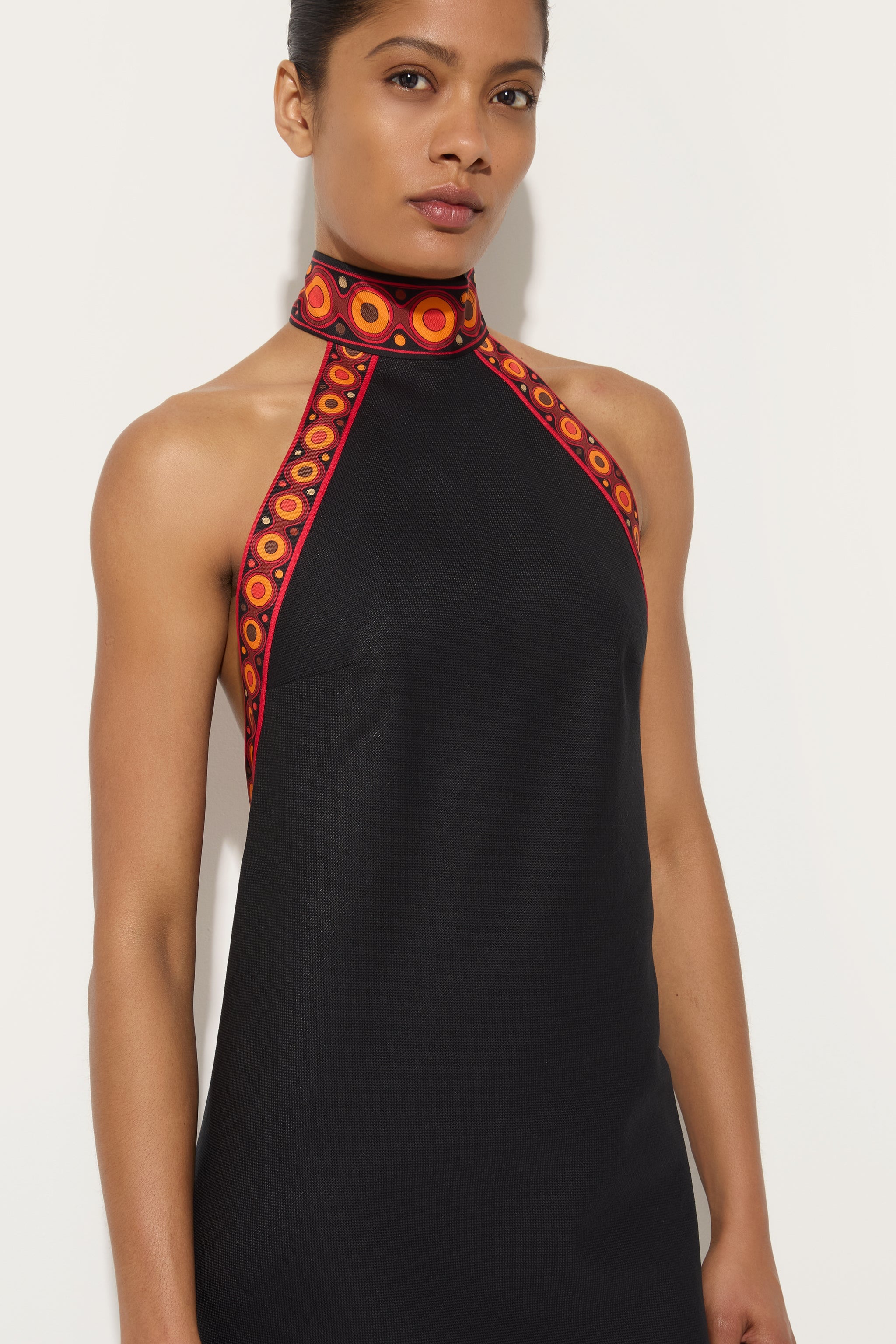 Emilio Pucci Dresses robe longue noire 38 coton lin