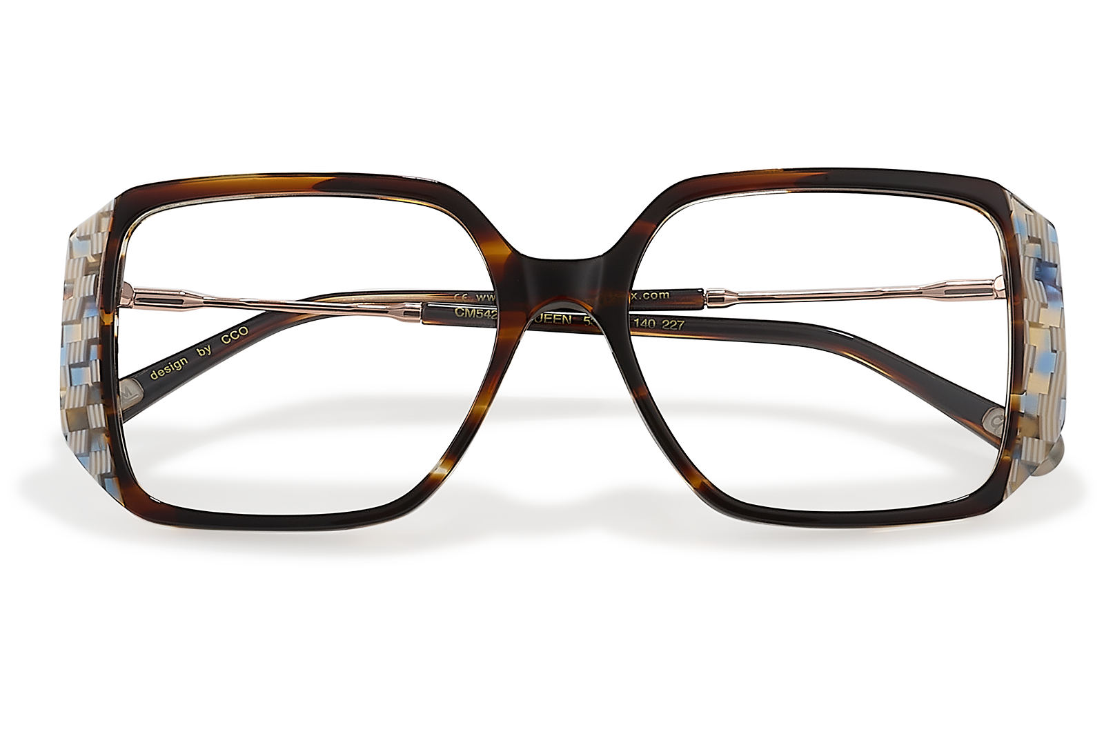 Clémence & Margaux Optiques La Queen lunettes de vue Ecaille & Damier