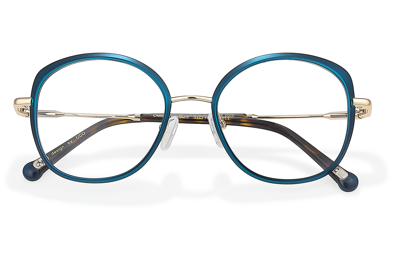 Clémence & Margaux Topaze lunettes de vue noir doré moderne