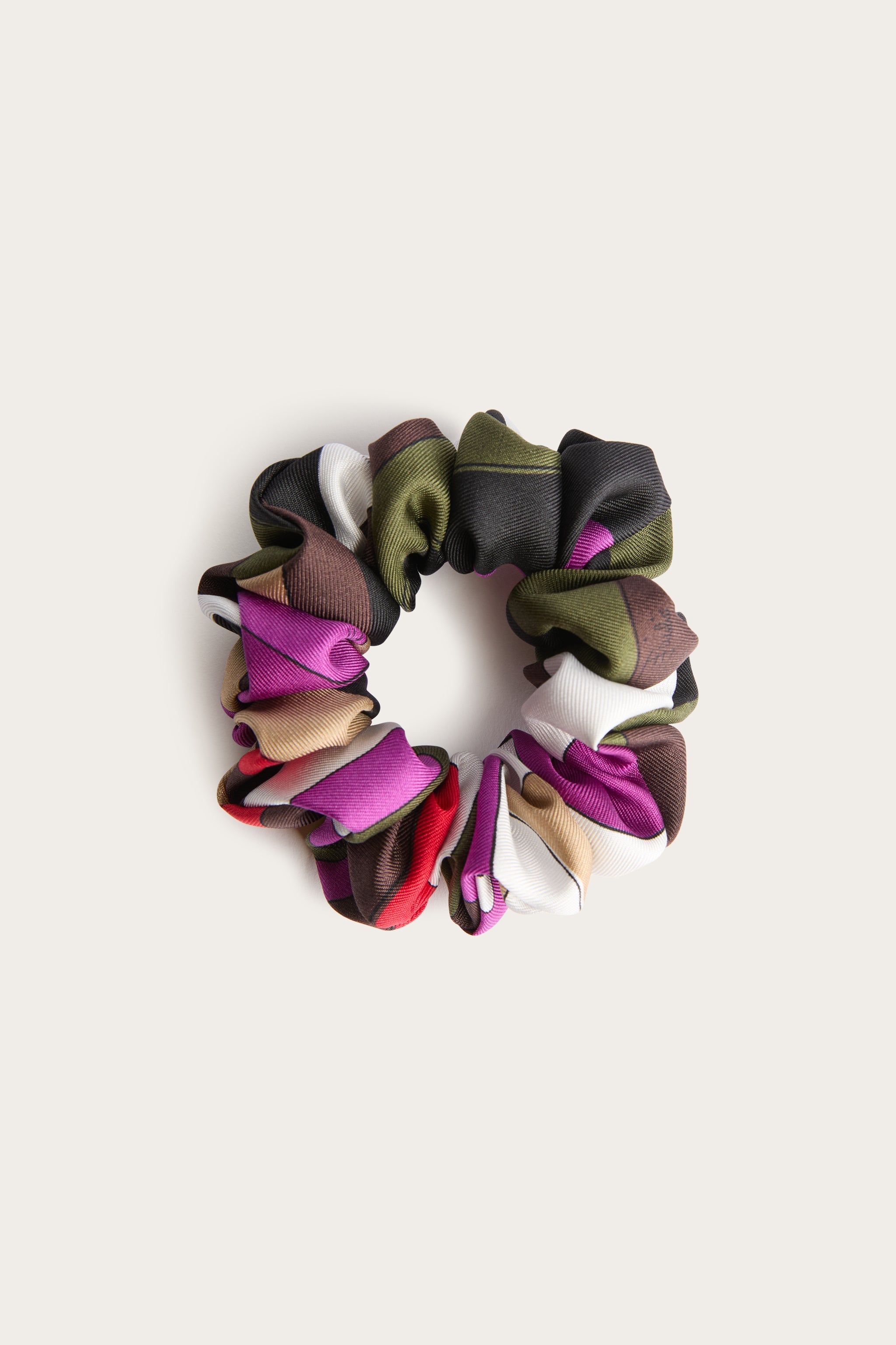 Emilio Pucci Iride chouchou soie noir fuchsia