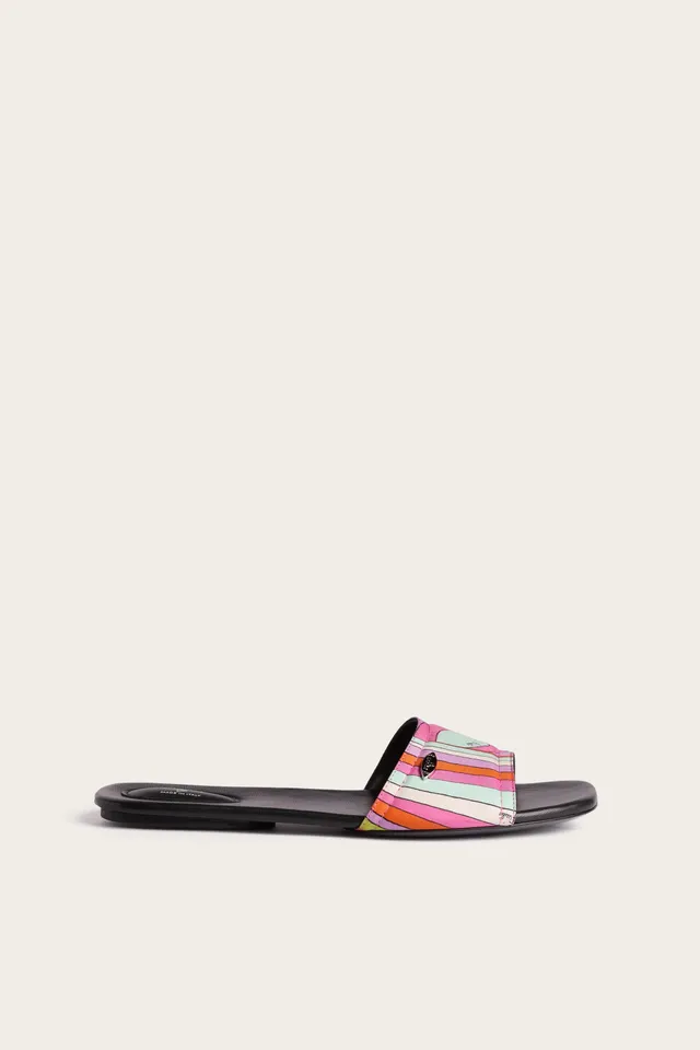 Emilio Pucci Slip-on Seta Stampa Iride chaussures multicolor soie