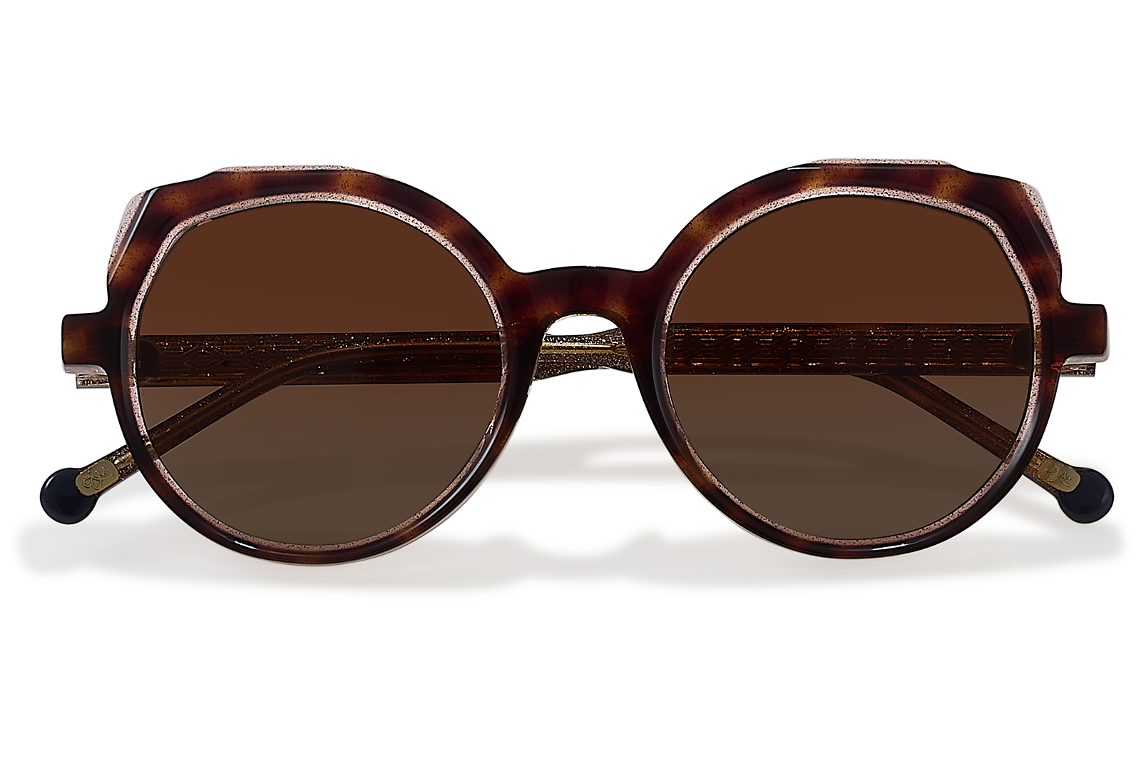 Clémence & Margaux La Céphalonie lunettes de soleil Noir Écaille cat eye