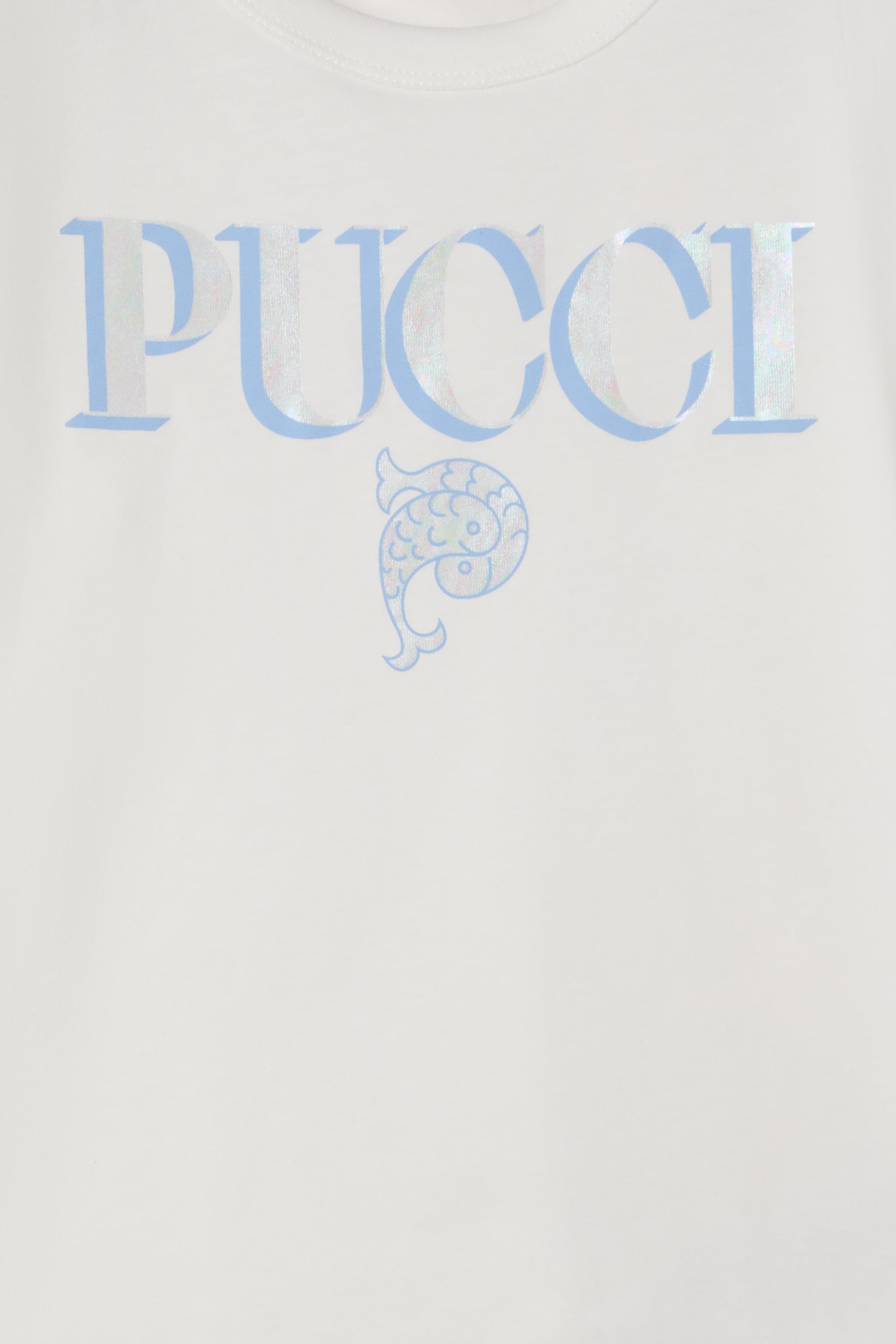 Emilio Pucci T-Shirt manches longues ivoire coton bio