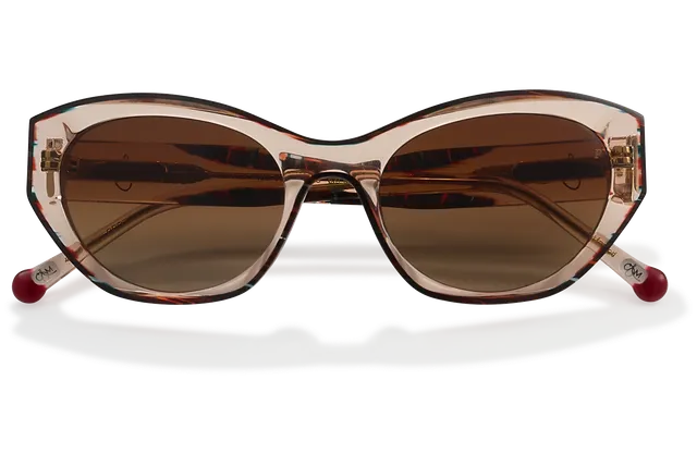 Clémence & Margaux Miss Seventies lunettes de soleil polarisé Rose Translucide
