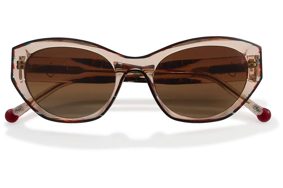 Clémence & Margaux Miss Seventies lunettes de soleil polarisé Rose Translucide