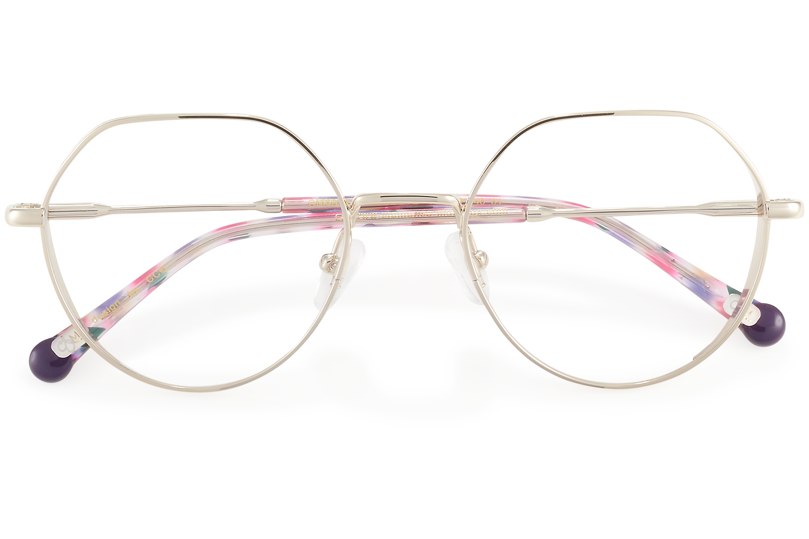 Clémence & Margaux La Rigolote lunettes de vue Rouge Doré tonneau