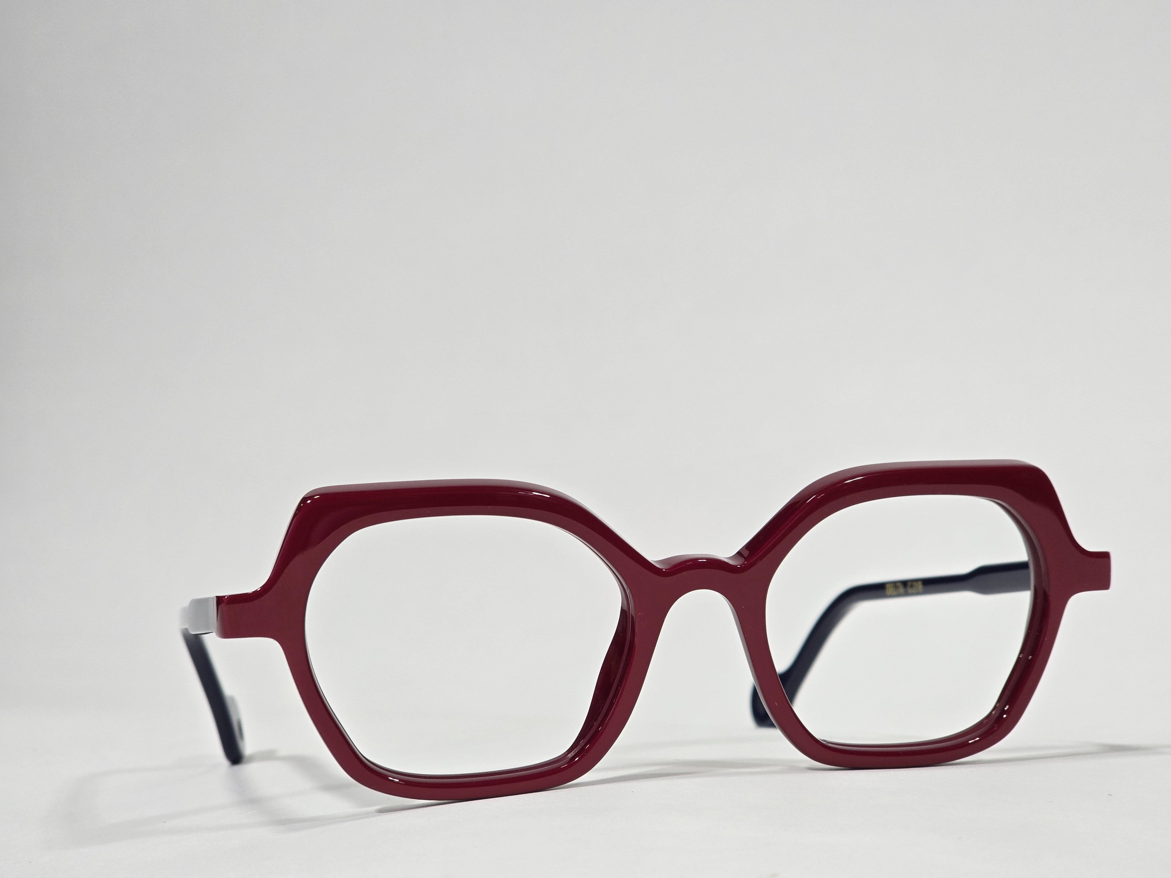 Xavier Derome Delta C219 monture hexagonale bordeaux
