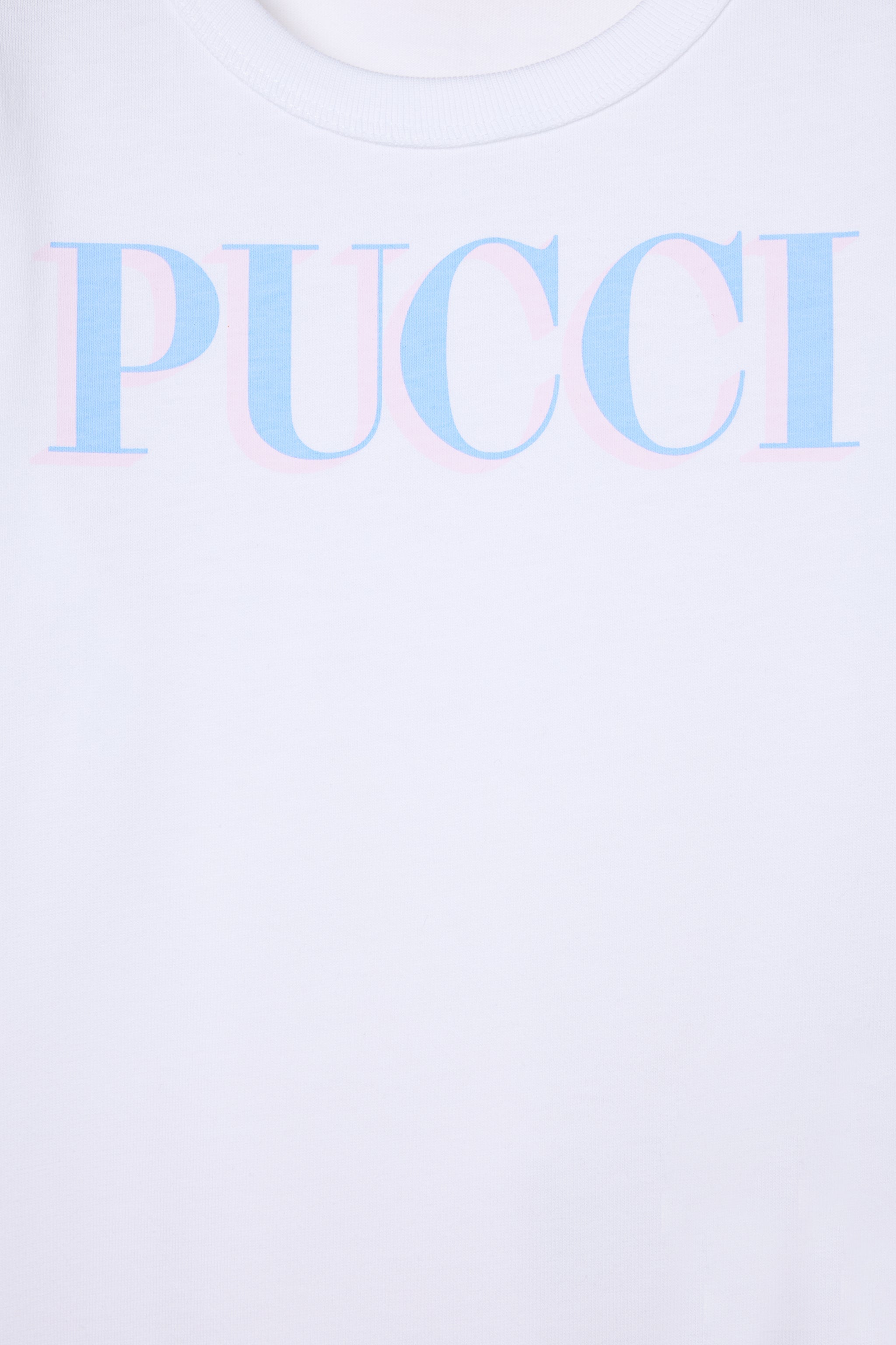Emilio Pucci T-shirt coton bio blanc logo enfant