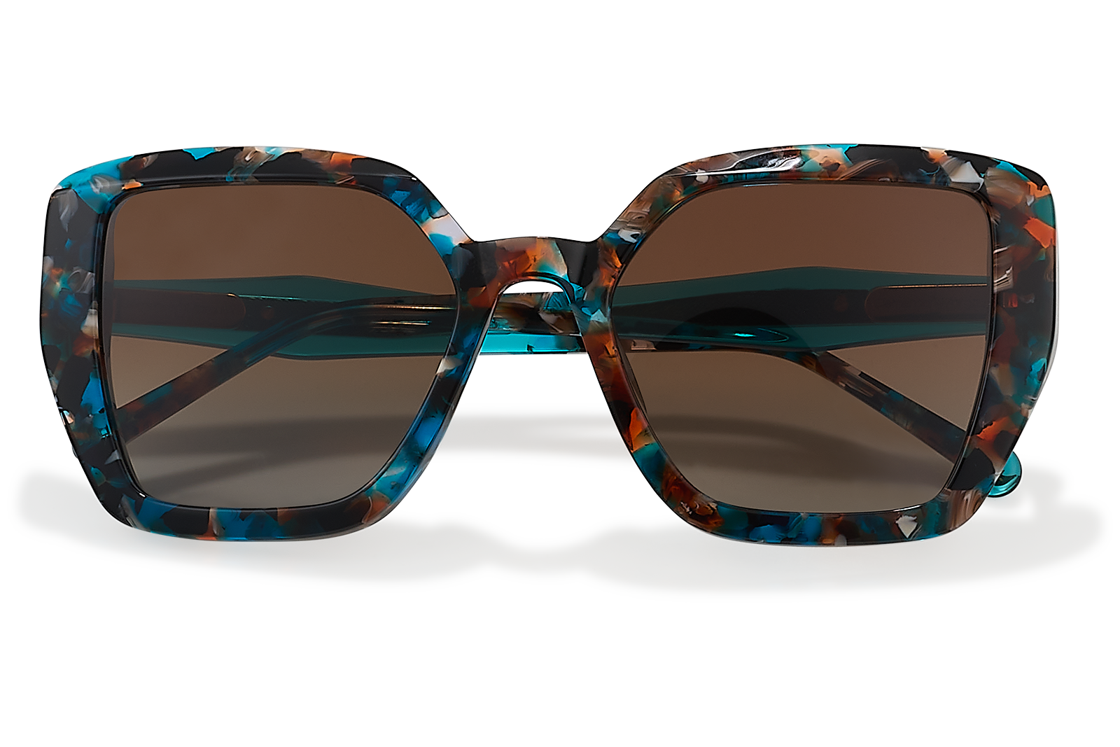 Clémence & Margaux La Milos lunettes de soleil Marbré Bleu & Orange