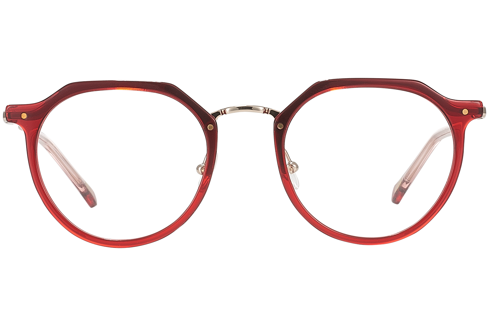 Clémence & Margaux La Tendance lunettes de vue fuchsia doré pantos