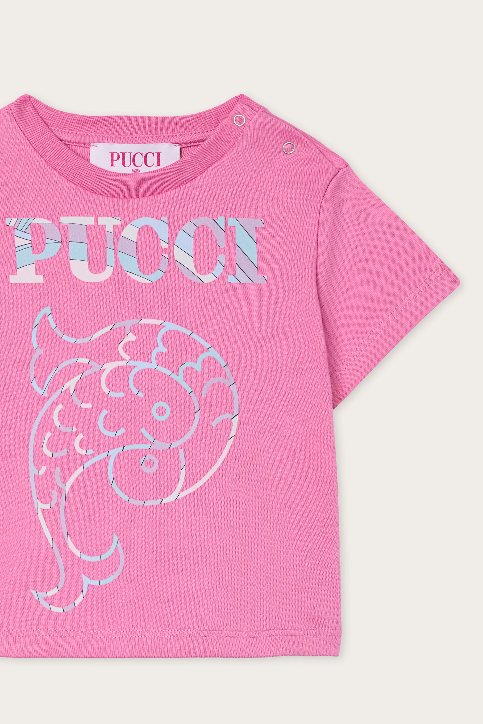 Emilio Pucci T-SHIRTS Jersey Coton Bio t-shirt fuchsia coton