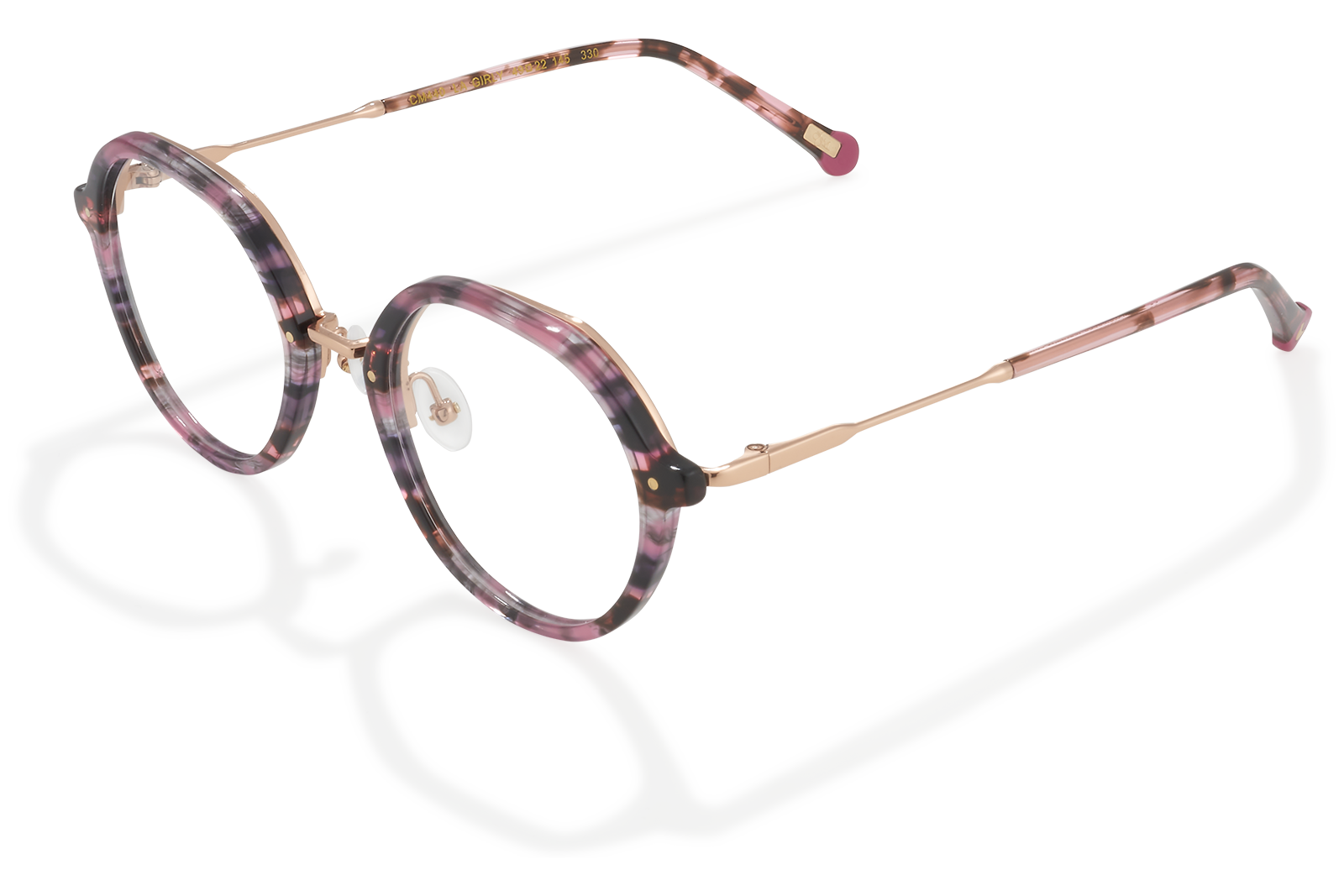 Clémence & Margaux La Girly lunettes de vue moucheté rose