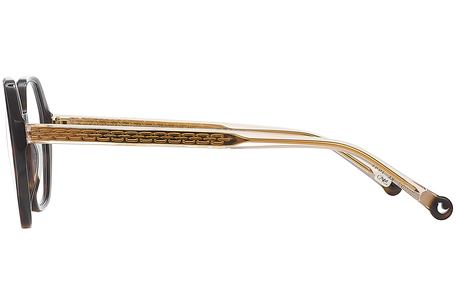 Clémence & Margaux Petite Sœur lunettes de vue doré kaki tonneau