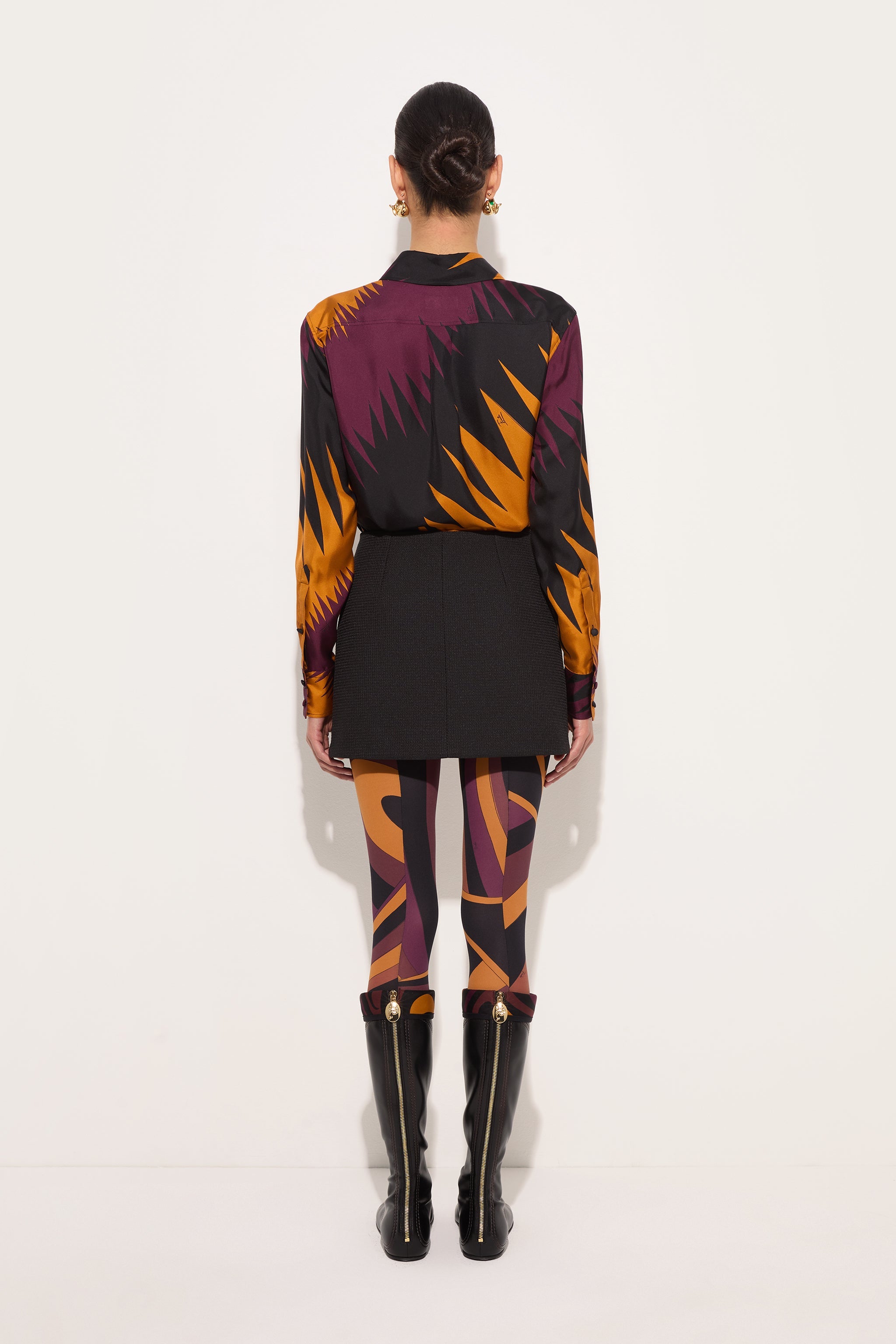 Emilio Pucci Tecno Poudre jupe noire 38 polyester