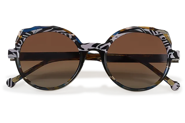 Clémence & Margaux La Céphalonie lunettes de soleil Noir Écaille cat eye