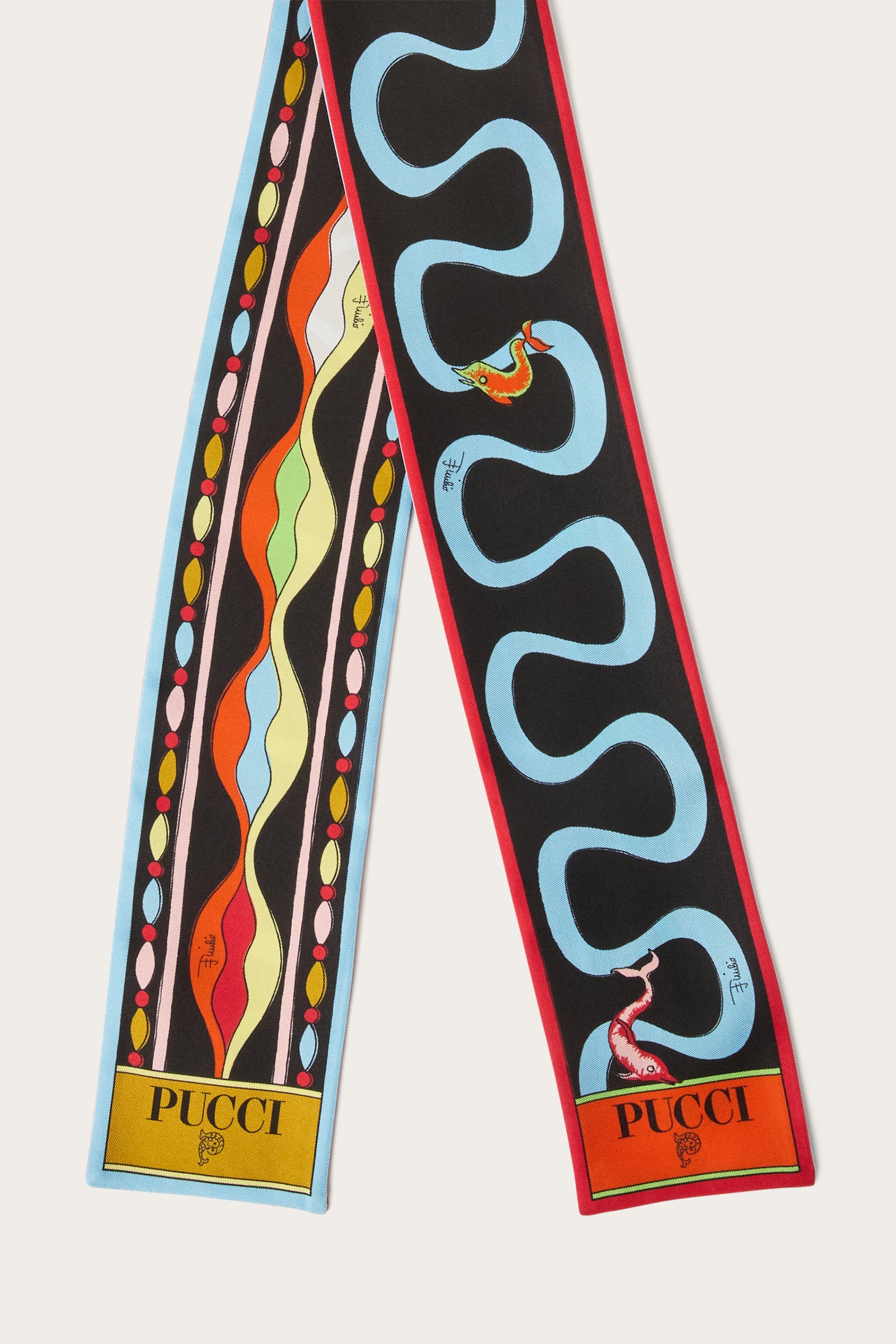 Emilio Pucci Foulard Bandeau Multicolor soie 8x160