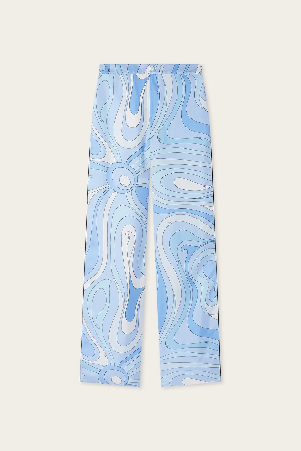 Emilio Pucci Marmo pantalon soie bleu clair S