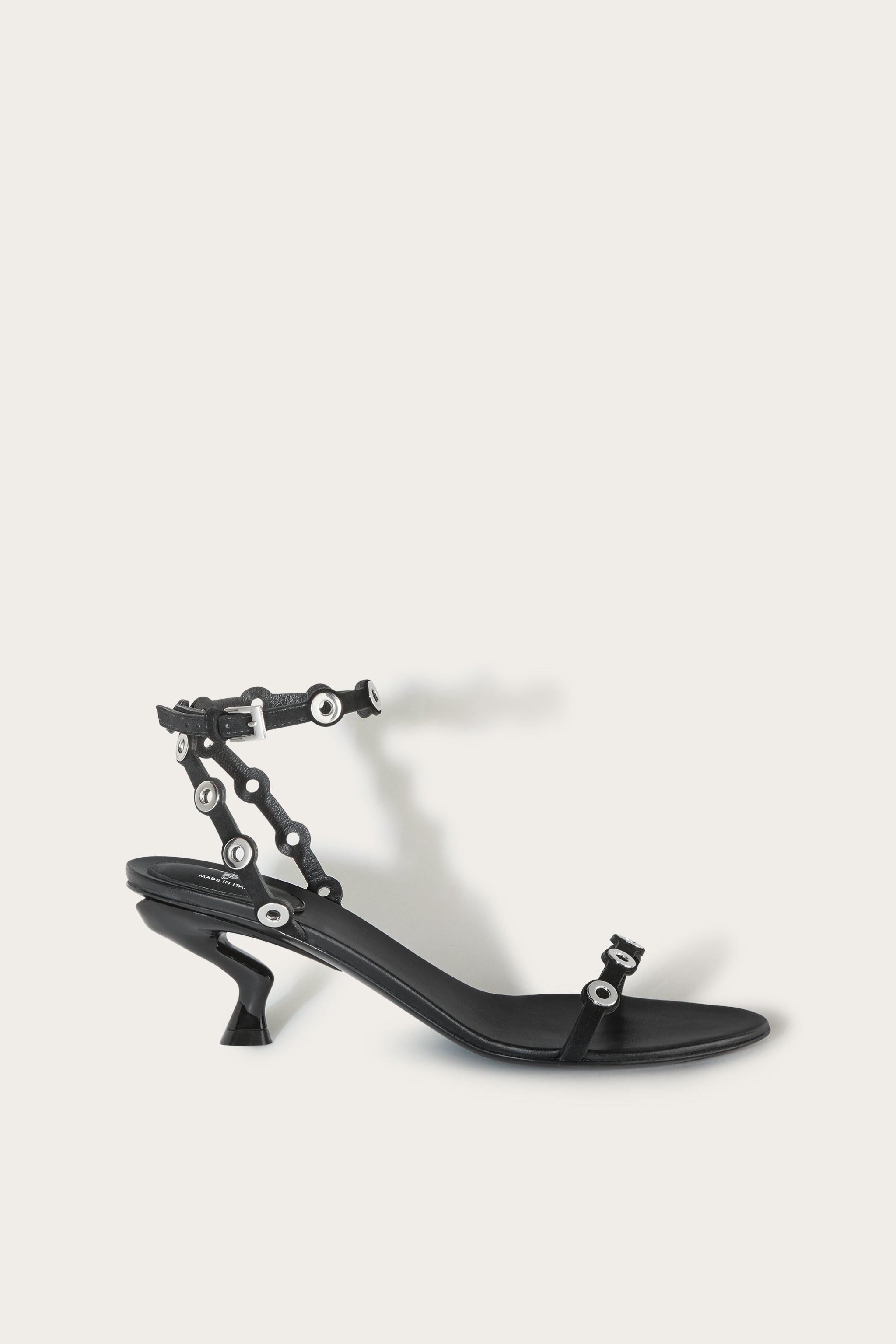 Emilio Pucci sandales cuir noir 36 talon 5,5 cm