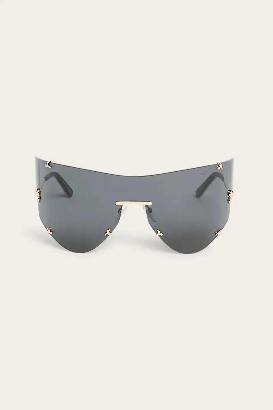 Emilio Pucci lunettes de soleil fishtail gold smoke OS masque