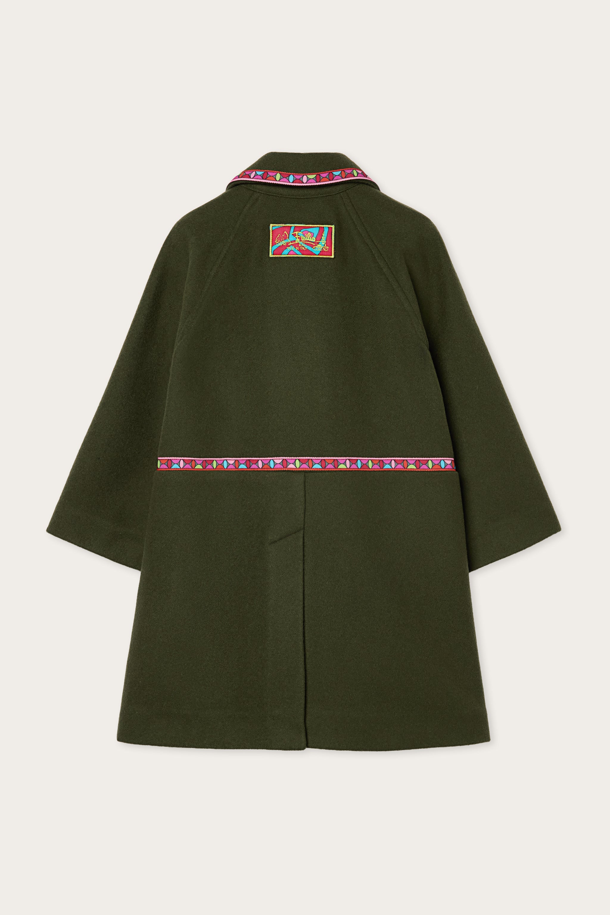 Emilio Pucci manteau laine vert forêt enfant