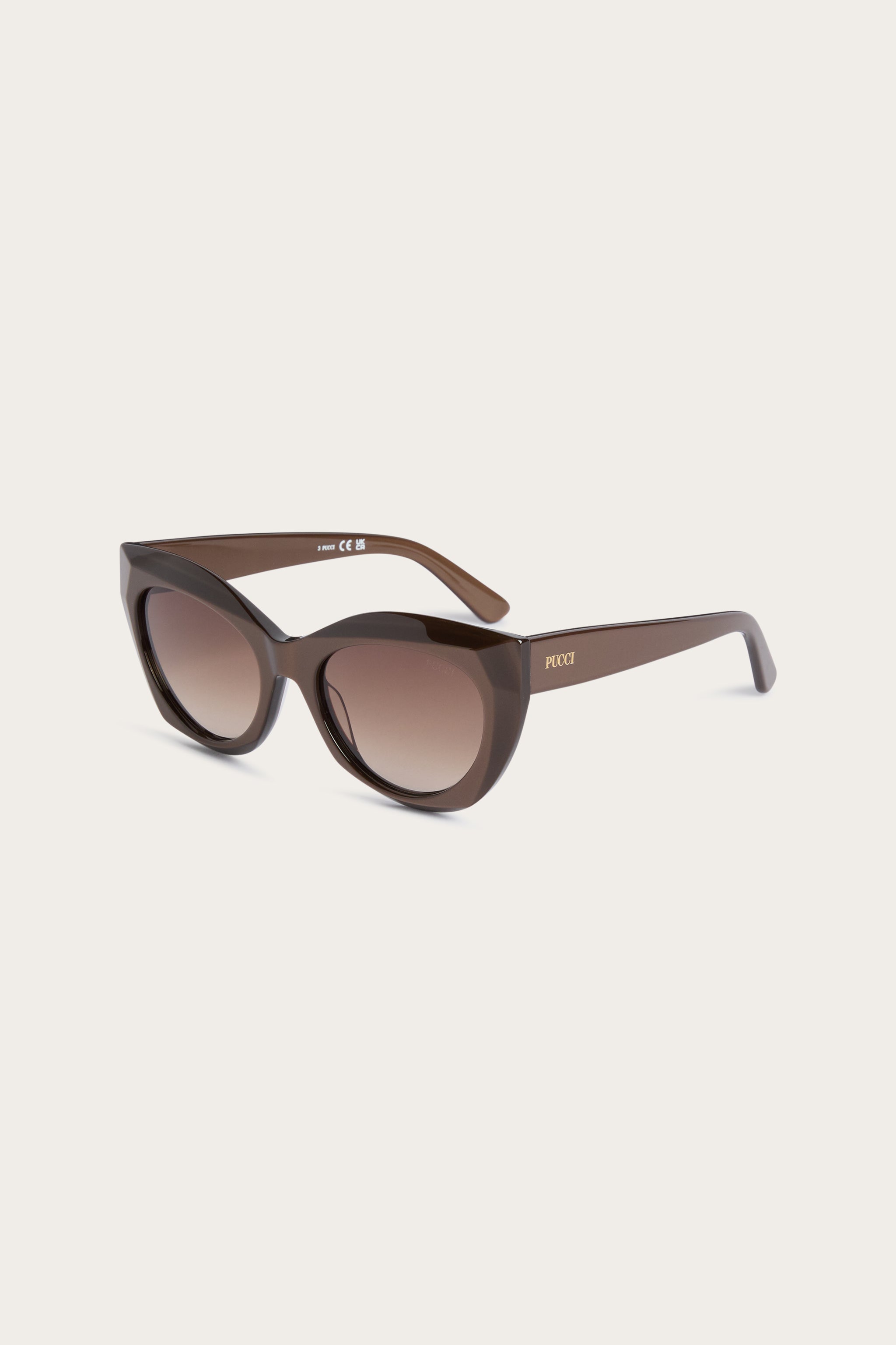 Emilio Pucci EP0257P lunettes de soleil cat-eye marron