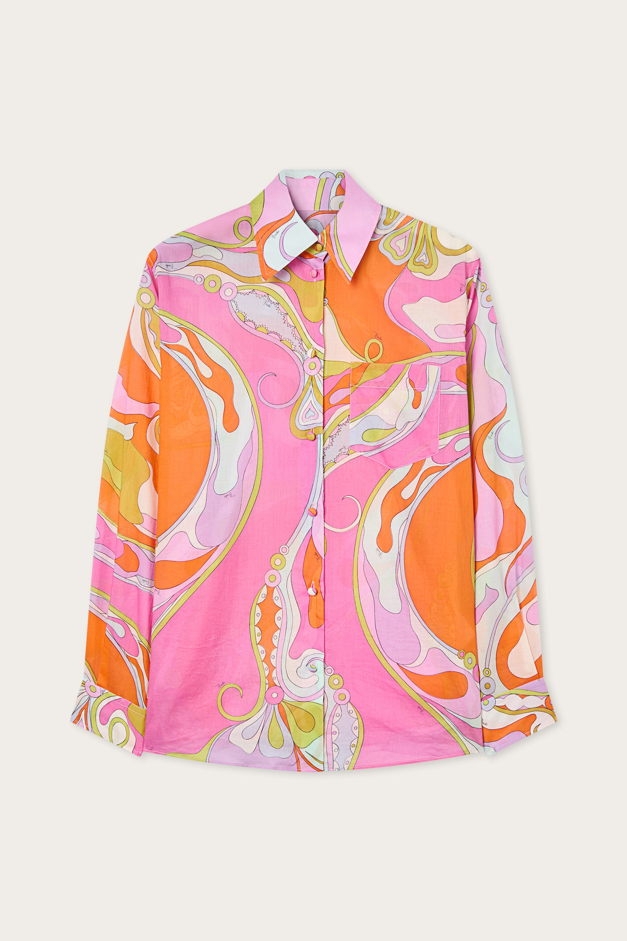 Emilio Pucci Orchidee chemise multicolore XS