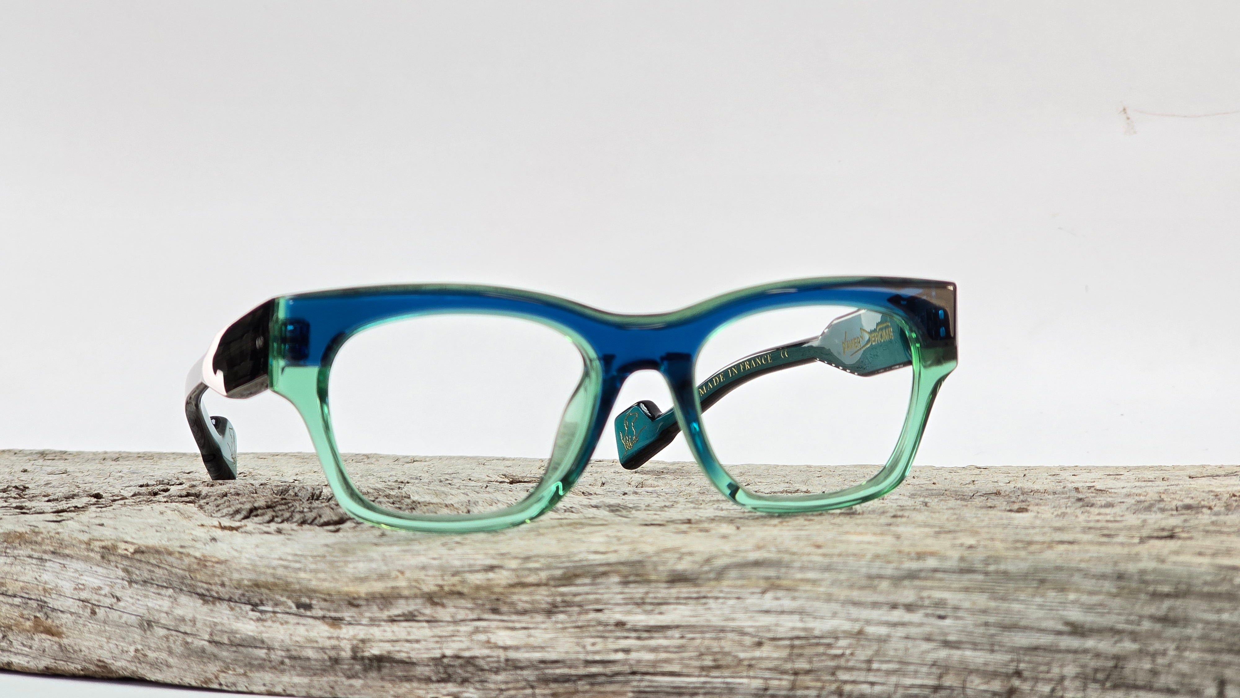 Xavier Derome Grant GRANT-C262 monture rectangle bleu dégradé vert