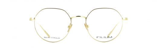 Filium FI 2004 Doré lunettes de vue monture cerclée arrondie
