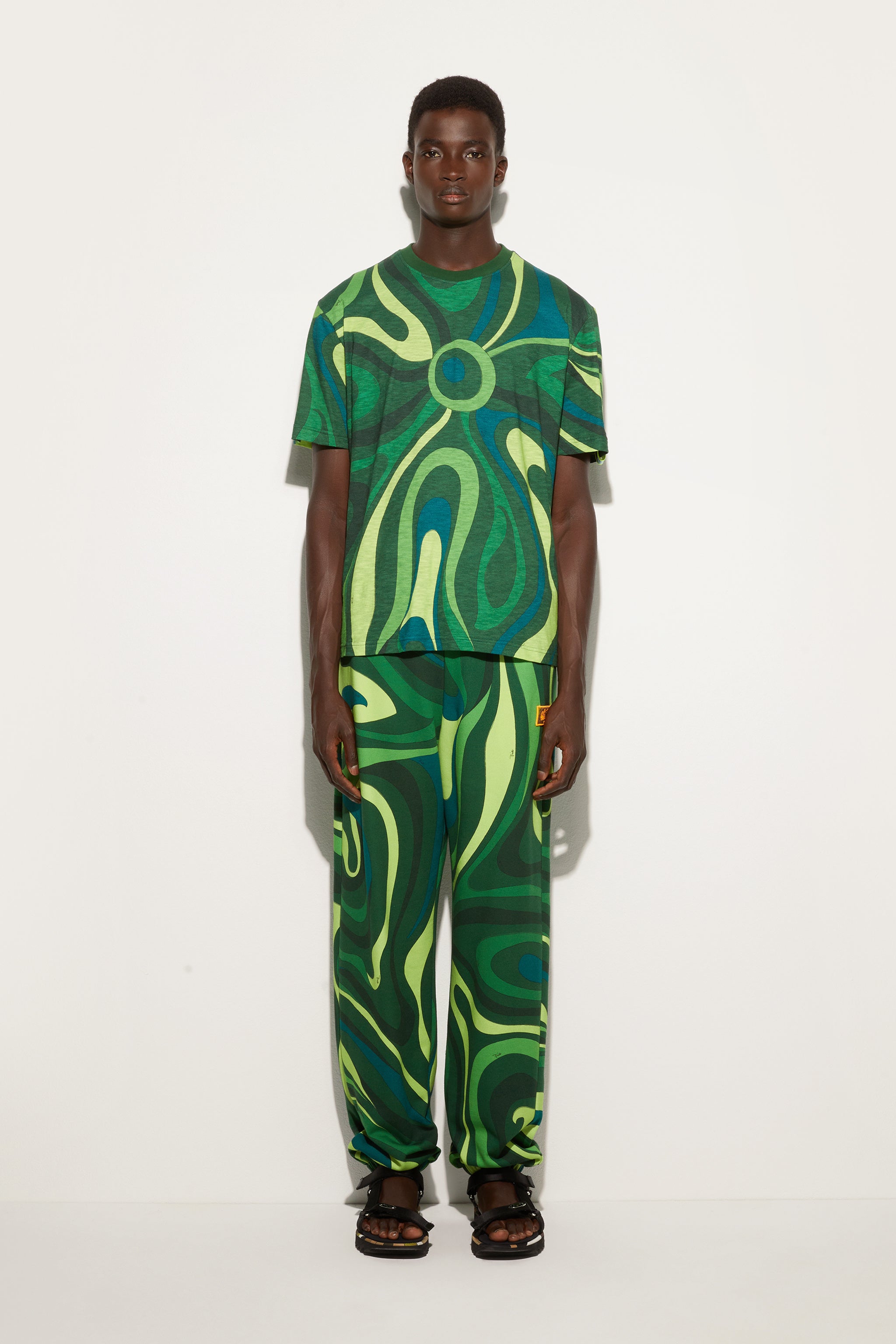 Emilio Pucci T-Shirt Marmo t-shirt homme green jersey ample