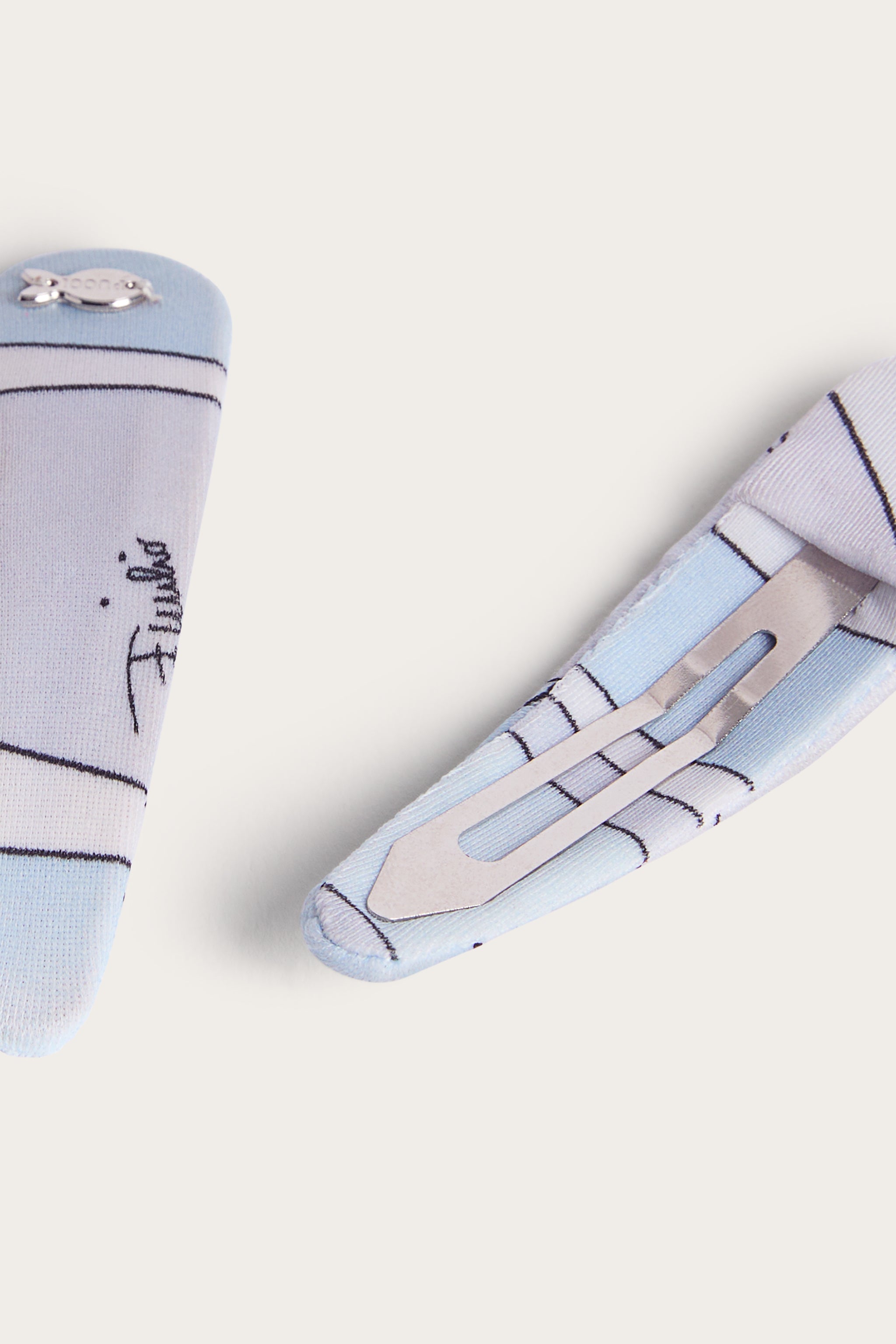 Emilio Pucci Marmo set 2 barrettes bleu clair
