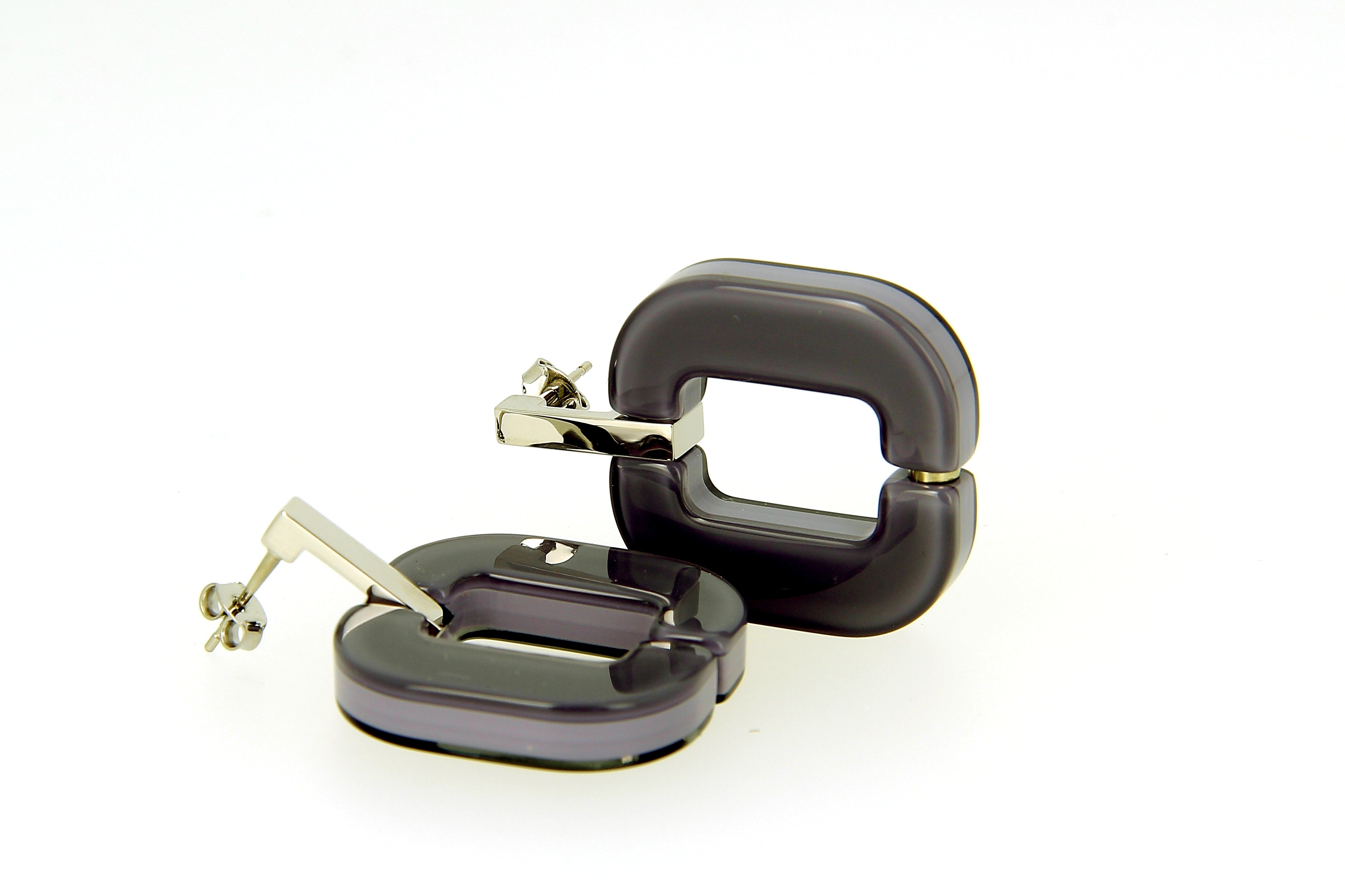 Xavier Derome BO 01 C179 boucles d'oreilles acétate