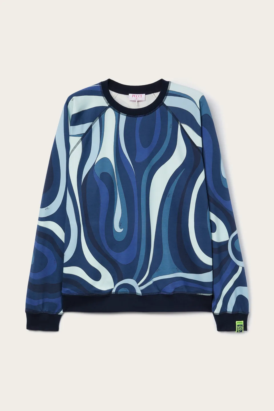 Emilio Pucci Felpa Marmo sweat indigo pile coton homme