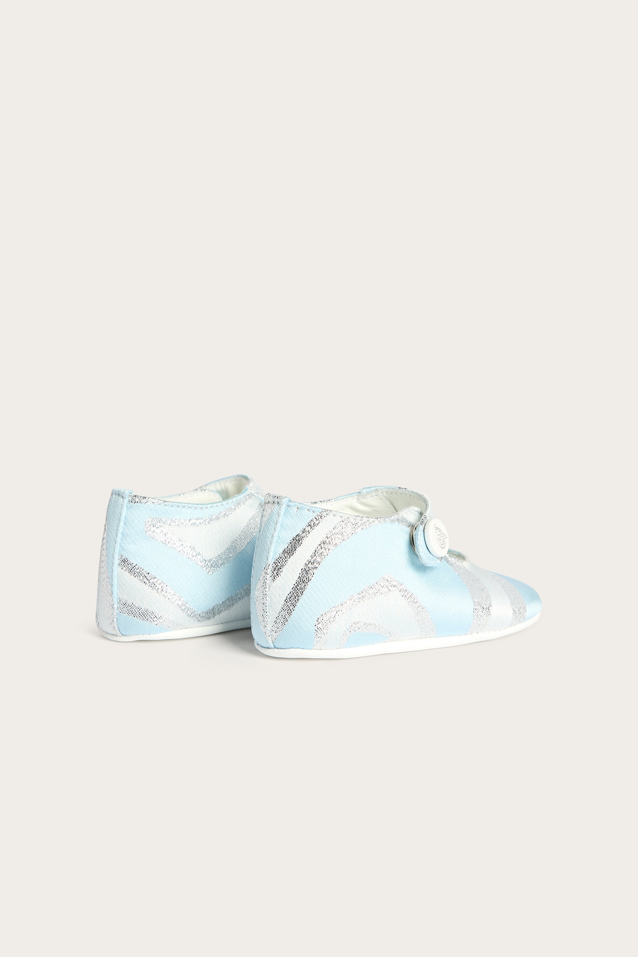 Emilio Pucci Shoes ballerines Labirinto bleu argent lurex
