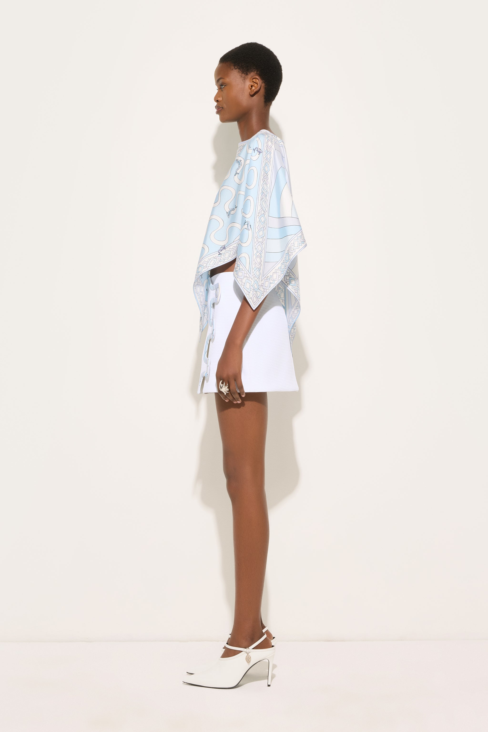 Emilio Pucci SKIRTS Tecno Poudre jupe blanche courte