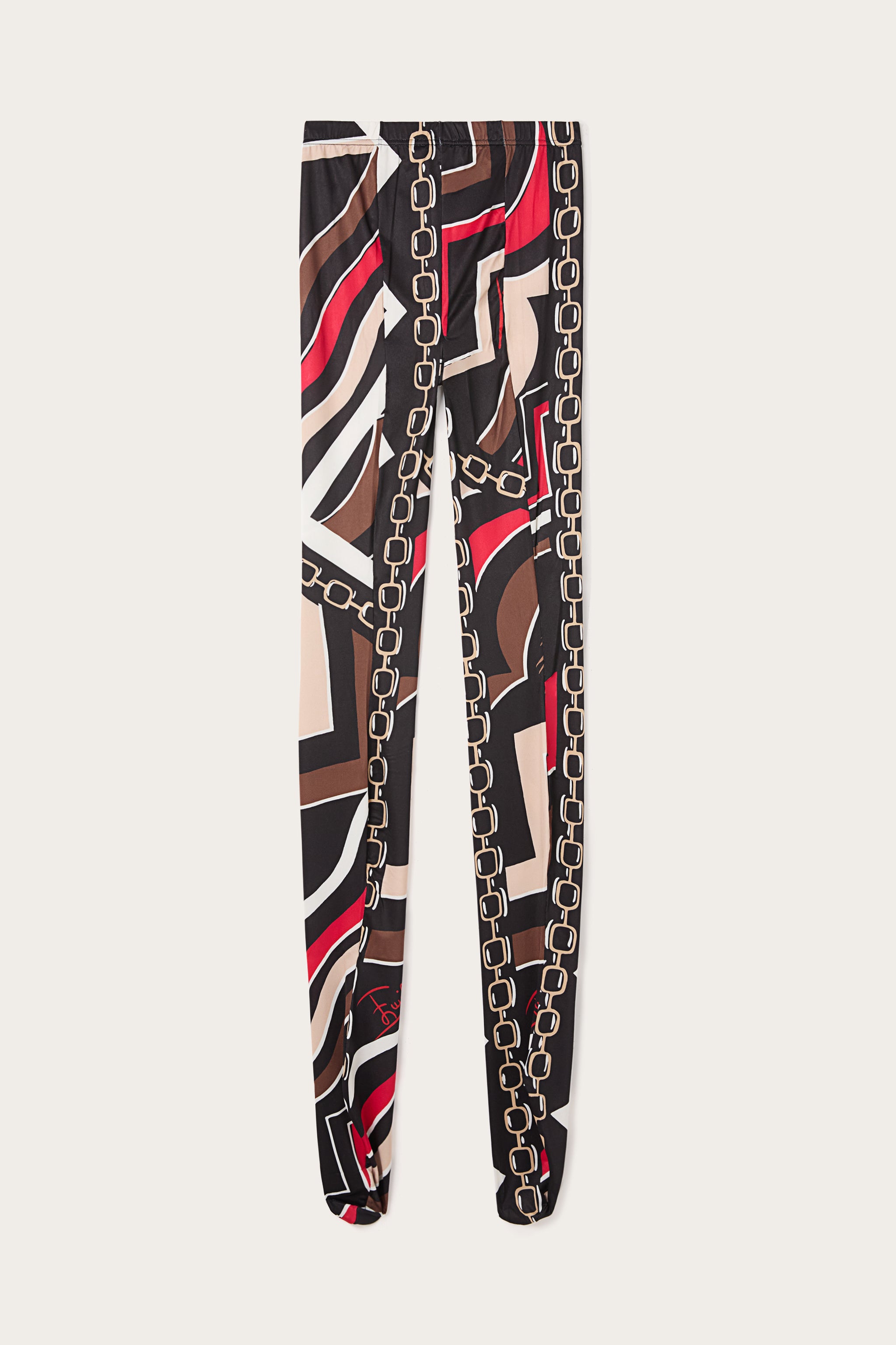 Emilio Pucci collant Istrice rouge or 50 den S M L