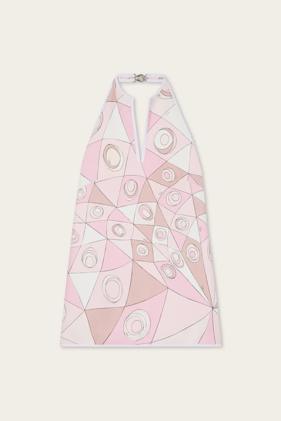 Emilio Pucci Iride robe courte rose/nude éponge