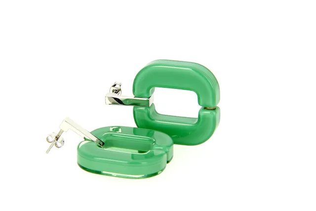 Xavier Derome BO 01 C177 boucles d'oreilles acétate