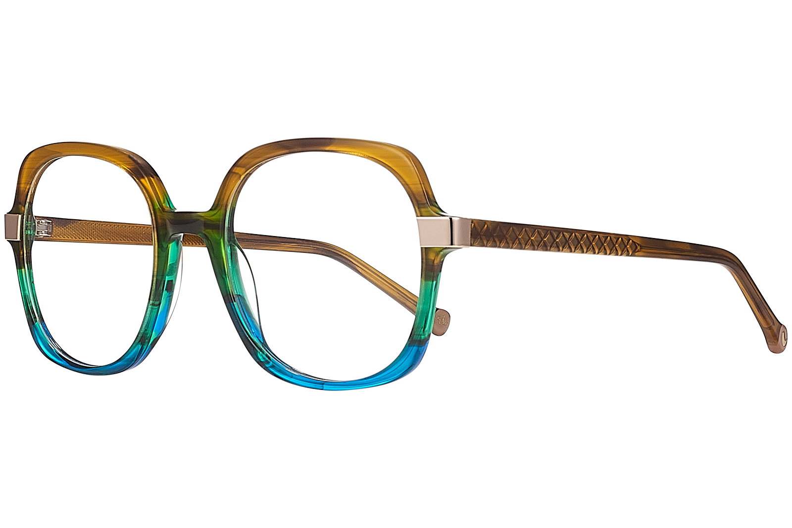Clémence & Margaux Glam-Chic lunettes de vue Brun & Bleu carrée