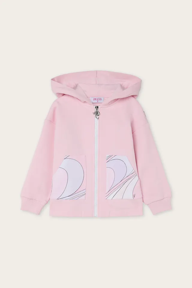 Emilio Pucci sweat enfant rose clair 8Y coton bio