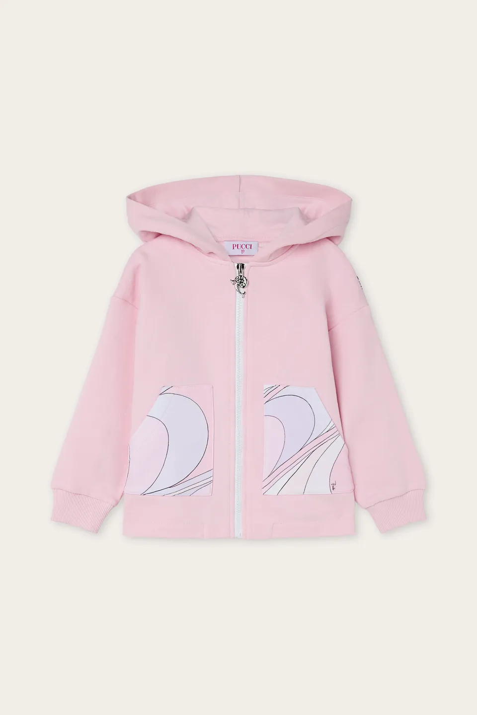Emilio Pucci sweat enfant rose clair 8Y coton bio
