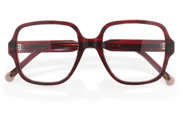 Clémence & Margaux La Fresh-Faced lunettes de vue carrée rouge
