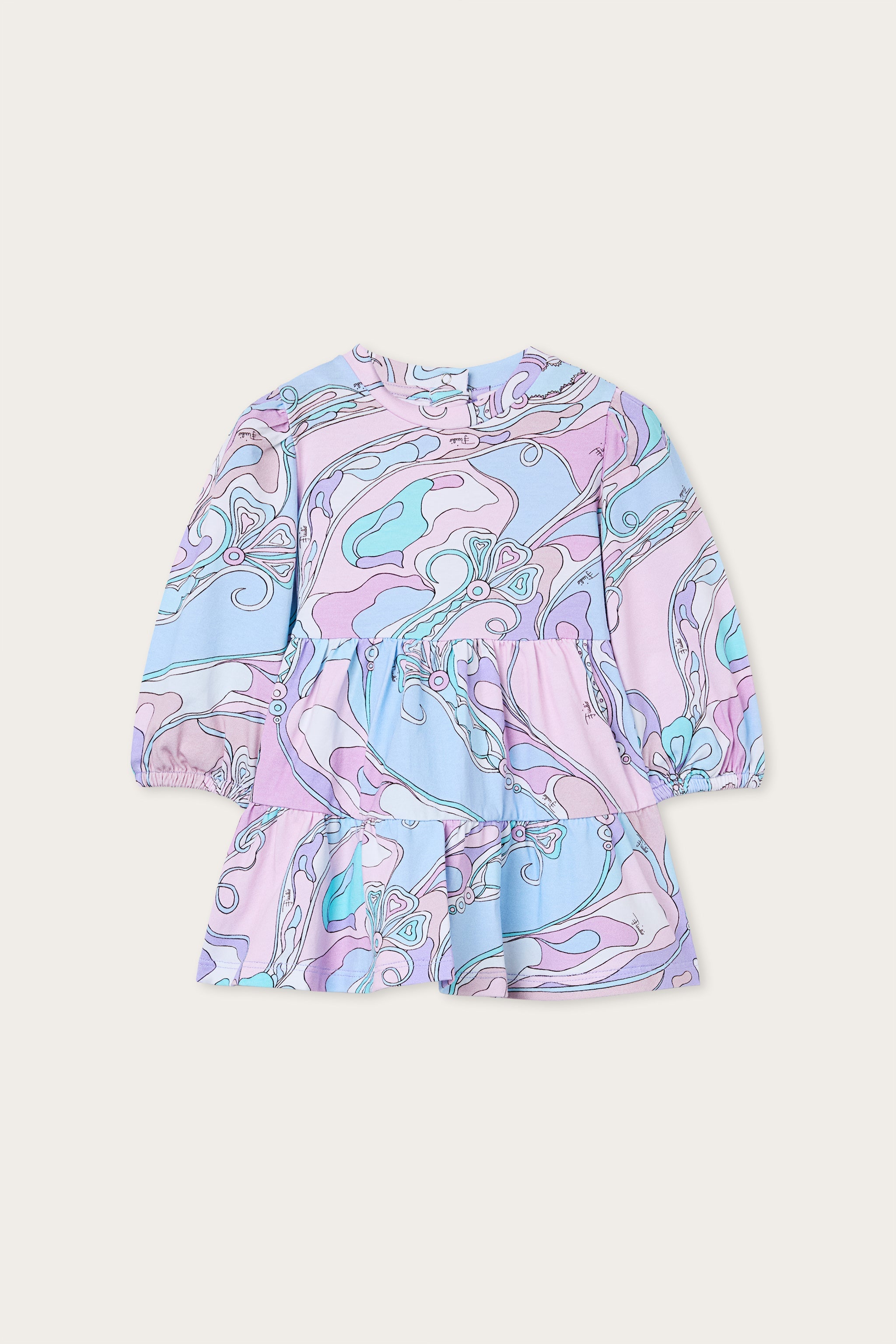 Emilio Pucci Dresses robe bébé coton Orchidee rose bleu clair