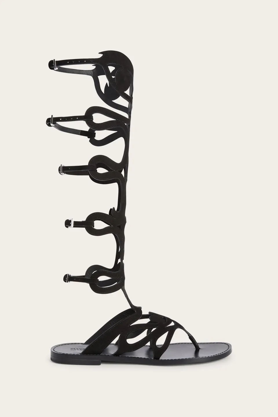 Emilio Pucci Sandali Gladiatore Sandales Noir Cuir
