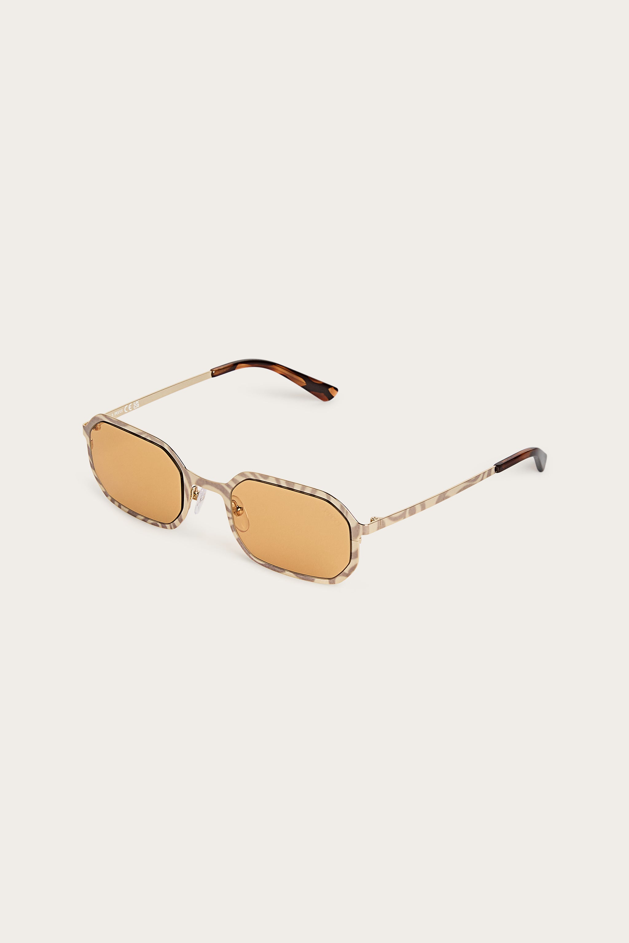 Emilio Pucci EP0248M Lunettes Soleil Géométriques Gold/Brown