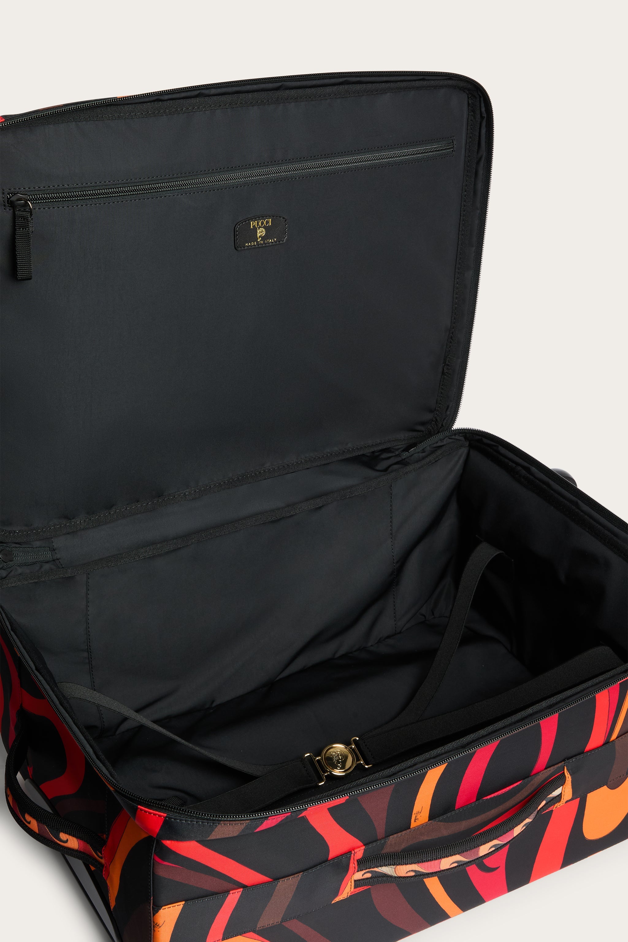 Emilio Pucci Marmo trolley cabine orange noir OS