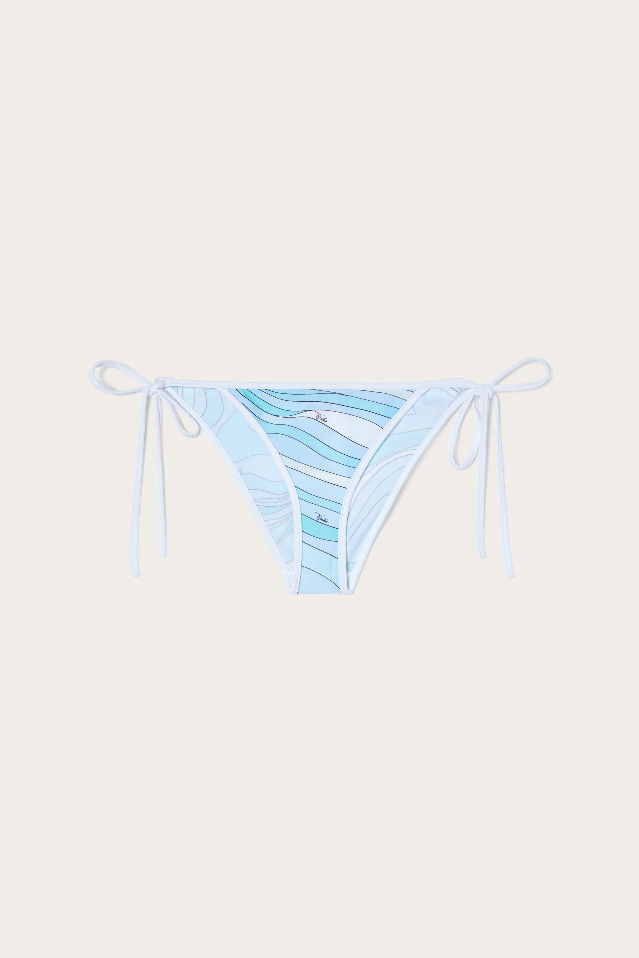 Emilio Pucci Bikini Slip Marmo bas de bikini aqua lycra