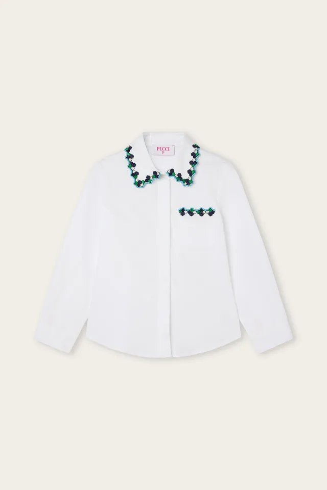 Emilio Pucci Chemise Fontane chemise fille blanche coton